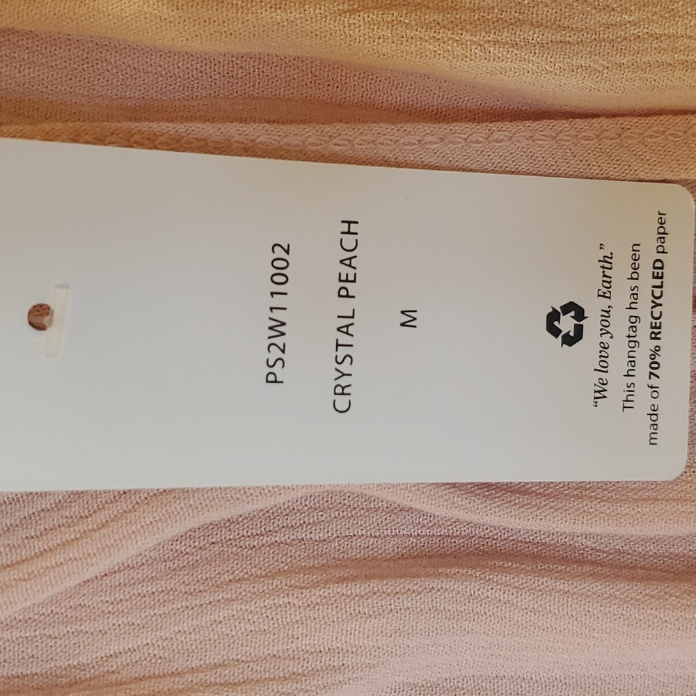 Pink Rose medium NWT blouse/top crop top flowy Crystal Peach - Picture 5 of 9